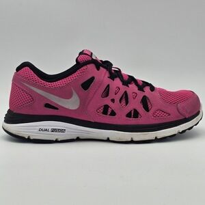 Nike Woman Dual Fusion Run 2~ 599793-600 Pink Sneaker Running Shoe Size 6Y
